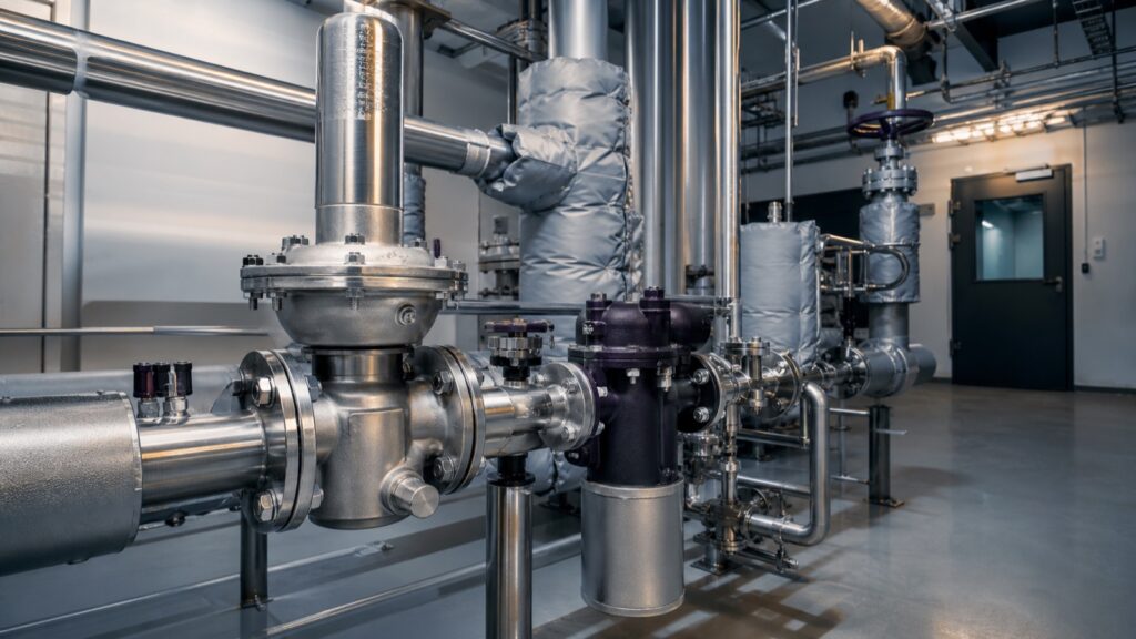 Valsteam ADCA steam engineering products installed in an industrial plant